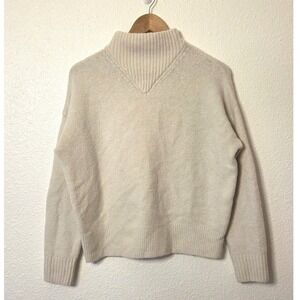 Madewell Wool Alpaca Blend Dillon Mockneck Sweater Quiet Luxury Size S